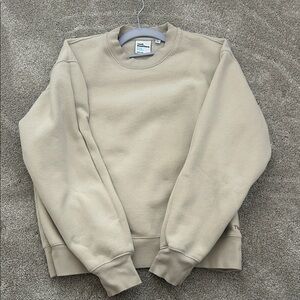 TNA Aritzia Women's Beige Crewneck Sweater